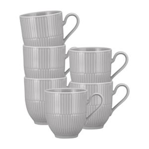 Кружки Кружка с ручкой Amina 0,36 л, набор 6 шт. Seltmann Weiden, серебристо-серый