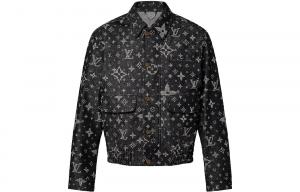 Куртка мужская Louis Vuitton с принтом логотипа, черный