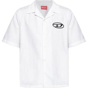 Рубашка для боулинга с вышитым логотипом DIESEL, белый