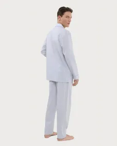 Мужская пижама из ткани с длинными штанинами и отворотом El Búho Nocturno, бежевый