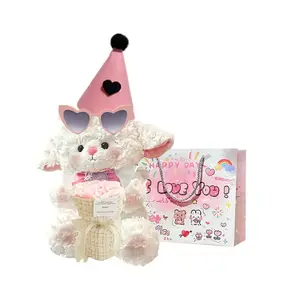 Очаровательная кукла принцесса ягненок с бантом и рождественской елкой, высота 22см/32см Fluffy bear