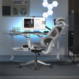 Yipinhui игровое кресло, компьютерное кресло, учебное кресло, офисное кресло с поясничной поддержкой, механические подлокотники, регулировка наклона до 175°, белый узор дракона, подлокотники уровня 4, подставка для ног