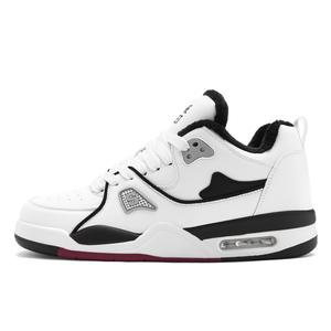 Скользостойкие, износостойкие, дышащие, ударопрочные баскетбольные кроссовки mid top Rebound Unisex SESAME STREET, черный белый[Fleece-Lined]