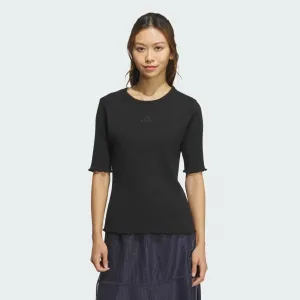 Футболка adidas LUXFLOW в рубчик в повседневном стиле