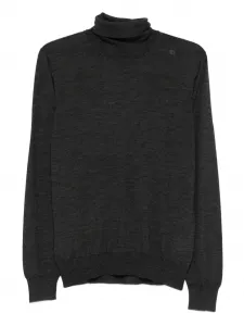 Шерстяной свитер с высоким воротником Barba, серый