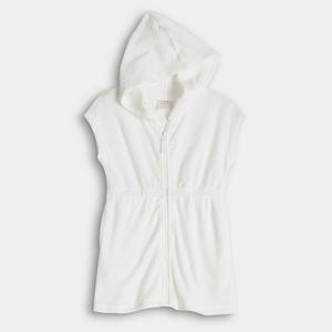 Терри-пончо с капюшоном для девочки Jumping Beans, Modern White