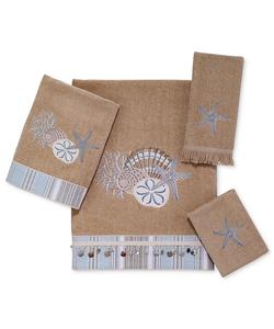 Хлопковое полотенце для рук с вышивкой «у моря», 40 см x 61 см. Avanti, Rattan