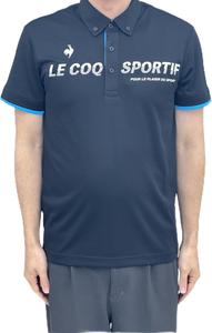 Мужская поло-рубашка с коротким рукавом Le Coq Sportif - влагоотводящая, быстросохнущая, эластичная тренировочная рубашка, черный