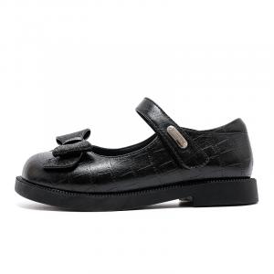 Детские кожаные туфли с низким верхом для поддержки детей BOBDOG, черный