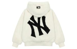 Флисовая куртка унисекс кремового цвета Mlb