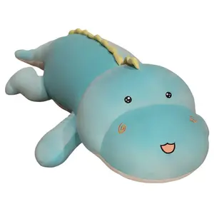 Милый мягкий динозавр длинная полоска плюшевая кукла 80см/100см/120см/150см высота Bitter purchase, синий