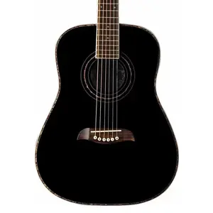 Oscar Schmidt - 1/2 размер акустической гитары Dreadnought - черный высокий глянец