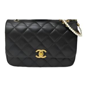 Пледовая кожаная сумка через плечо CHANEL, basic set (bag+dust bag)