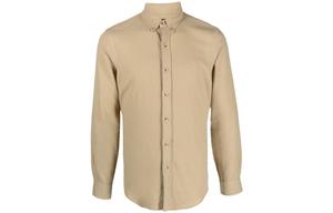 Хлопковая рубашка с вышитым логотипом Polo Ralph Lauren, тёмный хаки