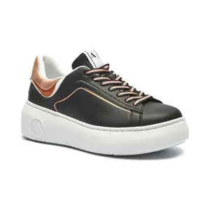 Кожаные кроссовки Armani Exchange, черный