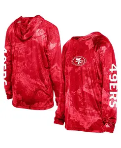 Мужская красная толстовка с капюшоном San Francisco 49ers Real Tree Xtreme Camo реглан с длинными рукавами New Era