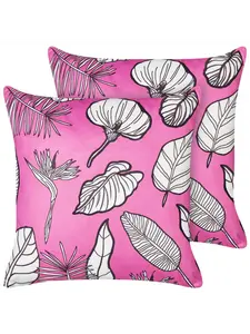 Декоративная подушка Beliani 2er Set Deko MALVA, цвет rosa/weiß