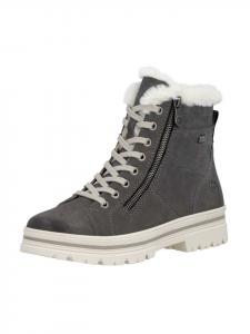 Remonte Серые ботинки на шнуровке