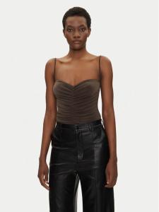 Боди облегающее KK424XPLH21823 Norma Kamali, коричневый