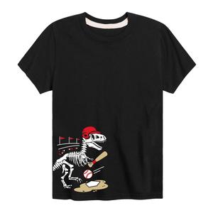 Бейсбольная футболка с рисунком скелета динозавра для мальчиков 8–20 лет Licensed Character