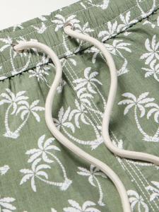 Плавки-шорты прямого покроя средней длины с принтом HARTFORD, зеленый