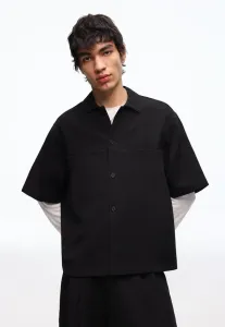 Рубашка прямого кроя Bershka, Black
