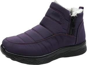 Сапоги женские зимние, противоскользящие, водонепроницаемые, теплые зимние ботинки, комфортные теплые зимние обувь для пожилых женщин Generic, Purple
