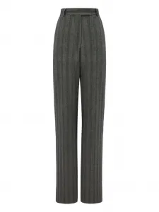 Брюки с шевронным узором Ferragamo, черный