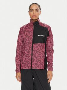 Беговая куртка стандартного кроя Adidas, розовый