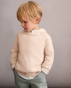 Детское худи с капюшоном и карманом-кенгуру Coconut El Corte Inglés, серо-голубой