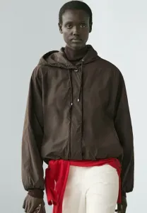 Легкая куртка-пуховик с высоким воротником Massimo Dutti, Mottled Dark Brown