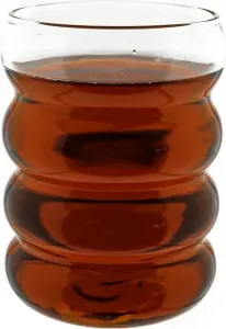 Набор из 8 стаканов для питья, 350 мл, волнистые кофейные стаканы, чашки для напитков, прозрачные Almina