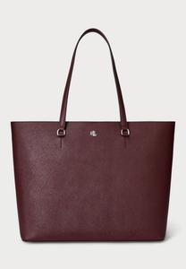 Сумка-шоппер Lauren Ralph Lauren CROSSHATCH LEATHER LARGE KARLY TOTE, Dark Garnet/Bordeaux