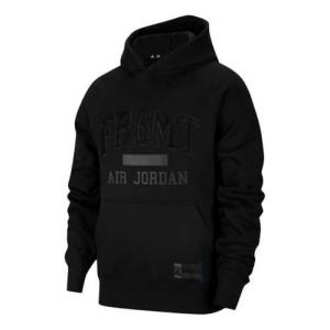 Толстовка x fragment pullover hoodie 'black/reflective silver' Air Jordan, черный