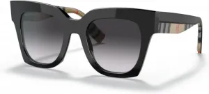 Солнцезащитные очки BURBERRY Kitty BE4364 квадратной формы для женщин + комплект с аксессуарами, Black/Grey Gradient