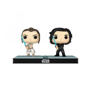 Набор из двух виниловых фигурок Funko Star Wars Rey Movie Moments: Кайло и фигурка высотой 9 см, белый