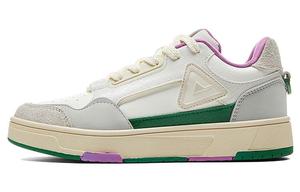 Пиктограмма государственного полюса Женские скейтборд кроссовки PEAK низкие белые фиолетовые