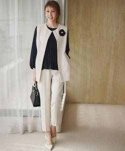 Удобные брюки зауженного кроя с оборками и драпировкой Suite, цвет Sand Beige [002]