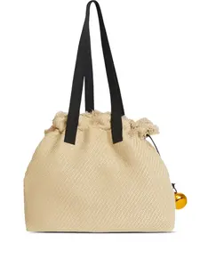 Соломенная сумка-тоут Quinn с бахромой Rodebjer, нейтральный