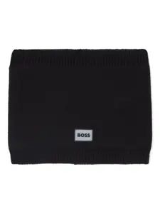 Манишка в рубчик Boss Kidswear, черный