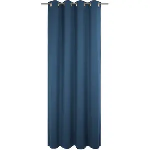 Шторка Umea с люверсами, 1 шт. Wirth, темно-синий