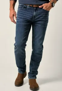 Джинсы bauchfit прямого кроя Boston Park, Dark Blue Denim