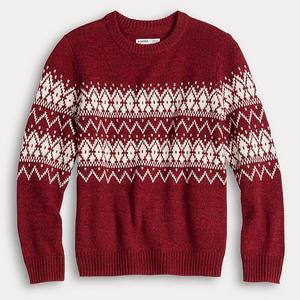 Свитер с круглым вырезом для мальчиков 8-20 Sonoma Goods For Life, Red Fairisle