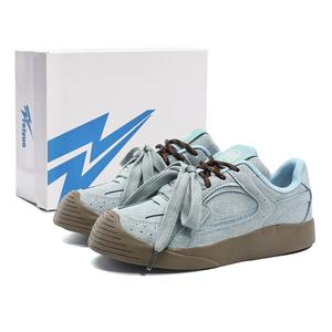 Нескользящие и износостойкие дышащие низкие кроссовки для скейтбординга для женщин Feiyue, Light Blue