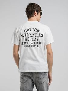 Футболка из хлопкового трикотажа с принтом