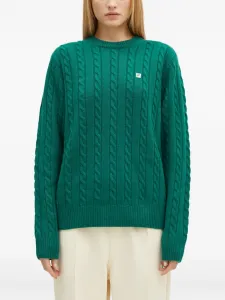 Вязаный свитер с логотипом Fila, зеленый