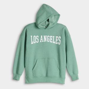 Детский адаптивный оверсайз худи с принтом So, Los Angeles