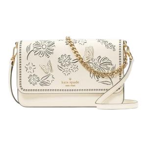 Kate Spade Женская белая кожаная сумка через плечо среднего размера