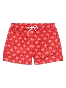 Плавки-шорты с принтом Kiton, красный