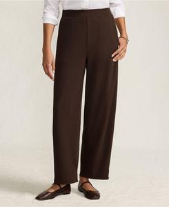 Женские спортивные трикотажные брюки с высокой посадкой и укороченными штанинами Lands' End, Rich coffee